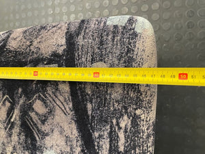 Pine And Black Print Suede Seat Dining Chair - PRICE DROP