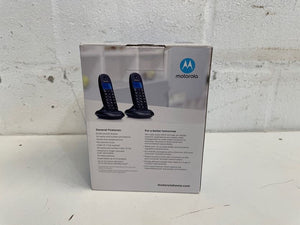 Motorola C1002LB+ Duo Cordless Phone Black
