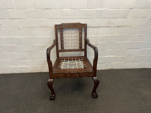 Wooden Riempie Armchairs - PRICE DROP