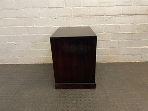 Darkwood Bedside Pedestal (Missing Drawer) - PRICE DROP
