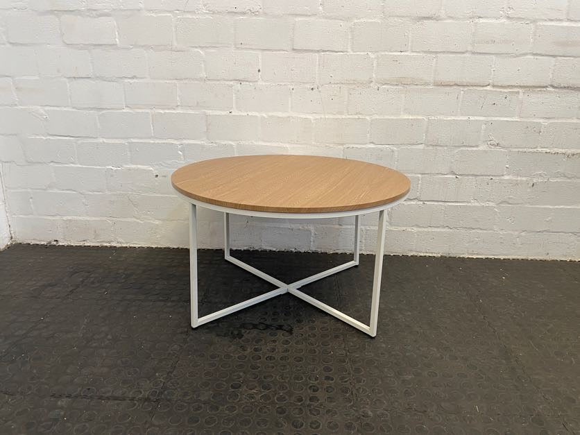 Round Steel Frame Coffee Table - PRICE DROP