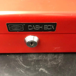 Metal Cash Box Red