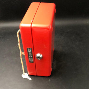 Metal Cash Box Red