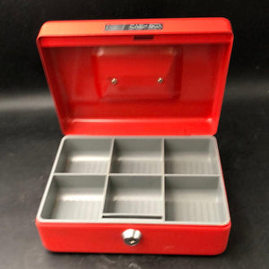 Metal Cash Box Red