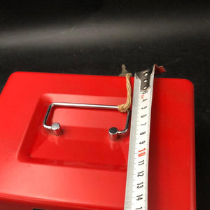 Metal Cash Box Red