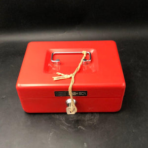 Metal Cash Box Red