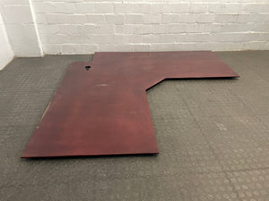 Cherry MDF Wood Desk Top (1.8m x 0.8)-(Corner Cut Out and One corner Reattached)