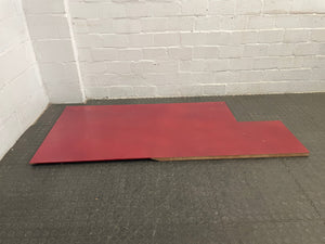 Cherry MDF Wood Desk Top (1.8m x 0.8m)(Cut Out Corner)