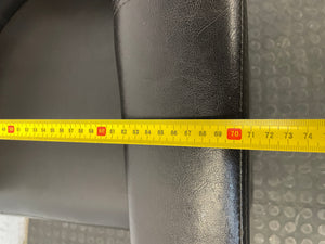 Brown Pleather Tub Chair - REDUCED