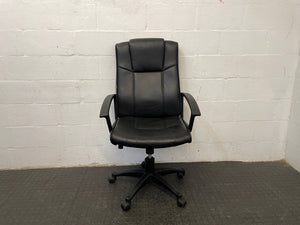 Black Pleather Office Chair