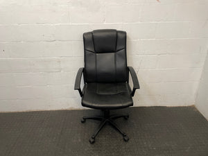 Black Pleather Office Chair