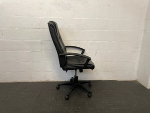 Black Pleather Office Chair