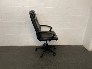 Black Pleather Office Chair