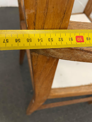 Wooden White Seat Armchair - PRICE DROP