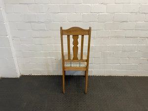 Wooden Floral Cushioned Dining Chair (Repaired Seat) - PRICE DROP - 2ndhandwarehouse.com