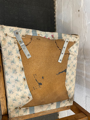 Wooden Floral Cushioned Dining Chair (Repaired Seat) - PRICE DROP - 2ndhandwarehouse.com