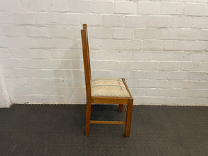 Wooden Floral Cushioned Dining Chair - PRICE DROP