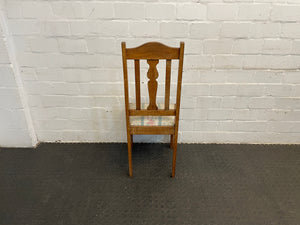 Wooden Floral Cushioned Dining Chair - PRICE DROP