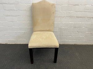 Suede Wooden Orange Material Dining Chair - PRICE DROP