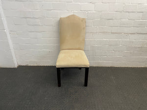 Suede Wooden Orange Material Dining Chair - PRICE DROP