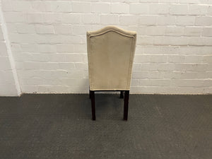 Suede Wooden Orange Material Dining Chair - PRICE DROP