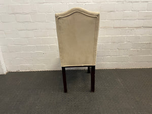 Suede Wooden Orange Material Dining Chair - PRICE DROP