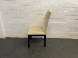 Suede Wooden Orange Material Dining Chair - PRICE DROP