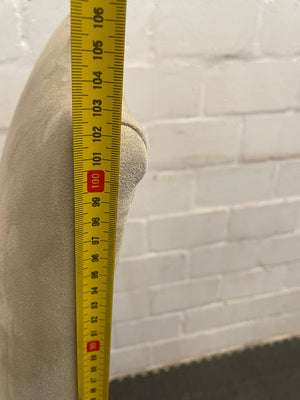 Suede Wooden Orange Material Dining Chair - PRICE DROP