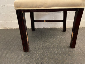 Suede Wooden Orange Material Dining Chair - PRICE DROP