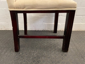 Suede Wooden Orange Material Dining Chair - PRICE DROP