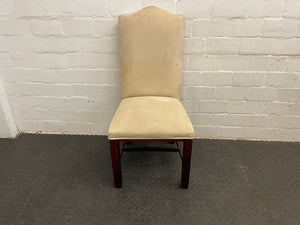 Suede Wooden Orange Material Dining Chair - PRICE DROP
