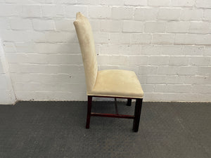 Suede Wooden Orange Material Dining Chair - PRICE DROP