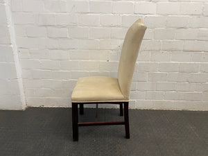 Suede Wooden Orange Material Dining Chair - PRICE DROP