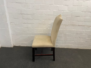 Suede Wooden Orange Material Dining Chair - PRICE DROP