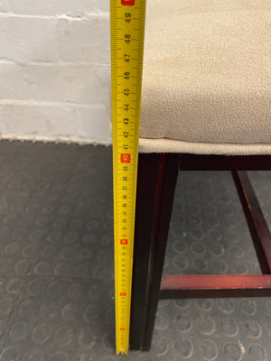 Suede Wooden Orange Material Dining Chair - PRICE DROP