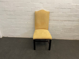 Suede Wooden Orange Material Dining Chair - PRICE DROP