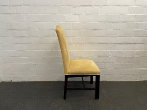 Suede Wooden Orange Material Dining Chair - PRICE DROP