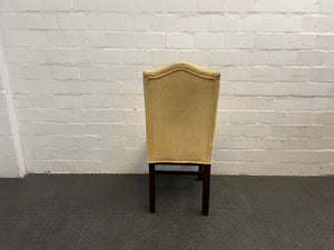 Suede Wooden Orange Material Dining Chair - PRICE DROP