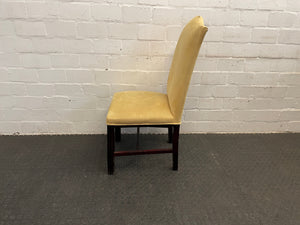 Suede Wooden Orange Material Dining Chair - PRICE DROP