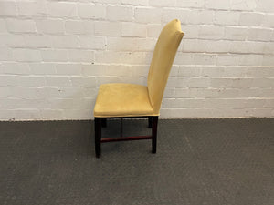 Suede Wooden Orange Material Dining Chair - PRICE DROP