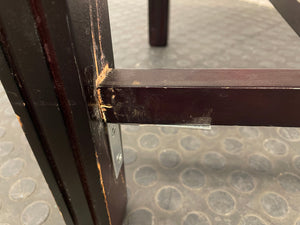 Suede Wooden Orange Material Dining Chair - PRICE DROP