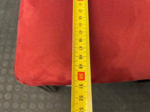 Suede Wooden Orange Material Dining Chair - PRICE DROP