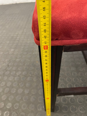 Suede Wooden Orange Material Dining Chair - PRICE DROP