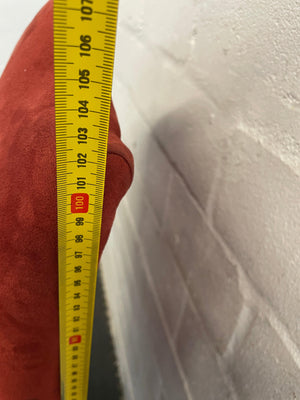 Suede Wooden Orange Material Dining Chair - PRICE DROP