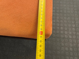 Suede Wooden Orange Material Dining Chair - PRICE DROP