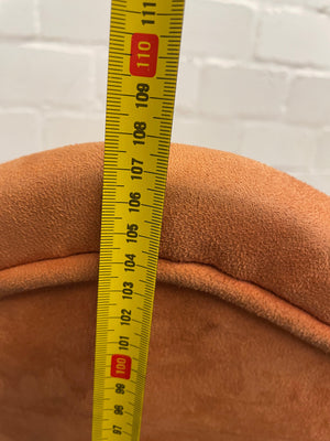 Suede Wooden Orange Material Dining Chair - PRICE DROP