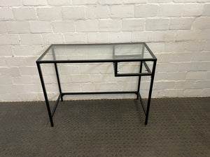 Metal Glass Top Desk - Missing small glass piece