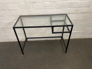 Metal Glass Top Desk - Missing small glass piece
