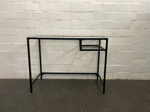 Metal Glass Top Desk - Missing small glass piece