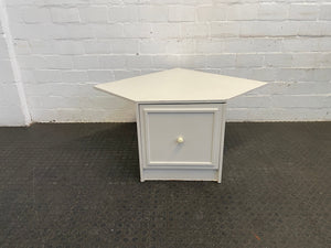 White 1 Door Corner Bedroom Cabinet - PRICE DROP - 2ndhandwarehouse.com
